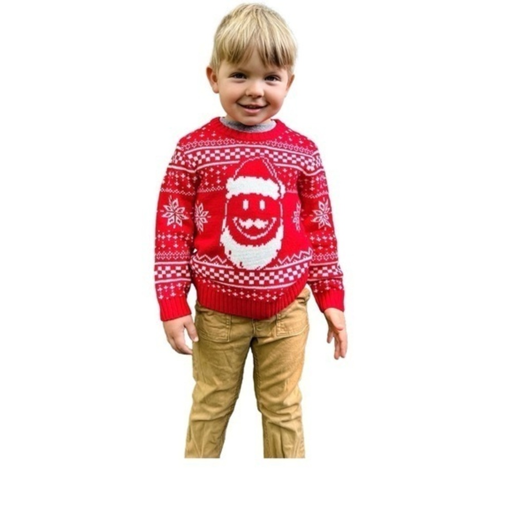 Holiday Time Christmas‎ Sweater in Brilliant Red Size Small 6-7 Boy's